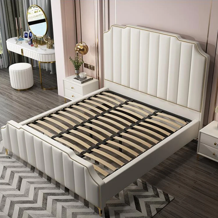 Новые новые китайские поставщики деревянных двухспальных кроватей с коробкой