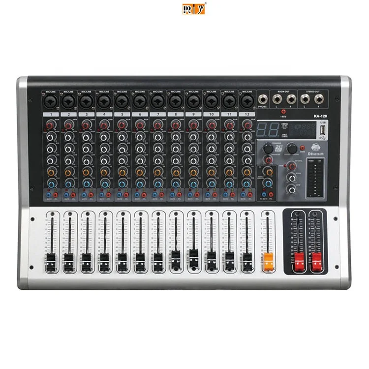 KA120 Power Mixer Channel 12 Powered Church Mixer