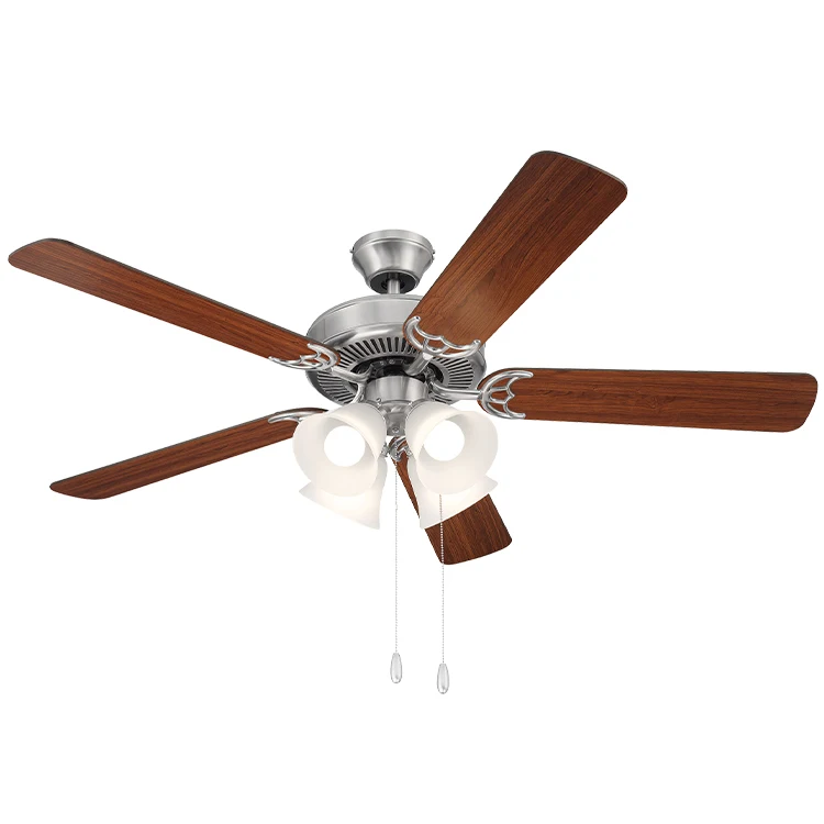 Hot selling Factory Price Brand New 2024 Traditional 5 blade ceiling fan brush nickel ceiling fan for Living room