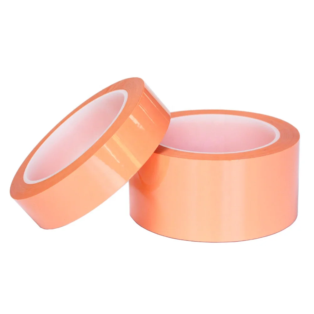 2- Orange Color Mara PET Film Acrylic Glue Self Adhesive 5S Pinstripe Transformer Insulation Mylar Polyester Electrical Tape