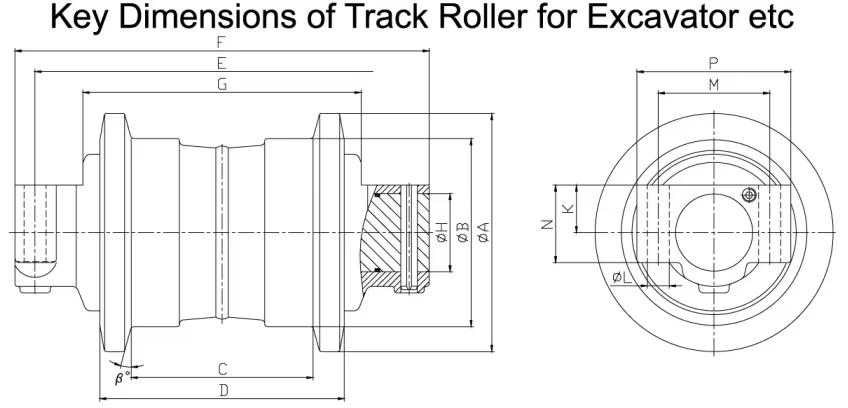 Kubota KX35 heavy duty Excavator undercarriage components Track bottom Rollers Track Rollers for Kubota