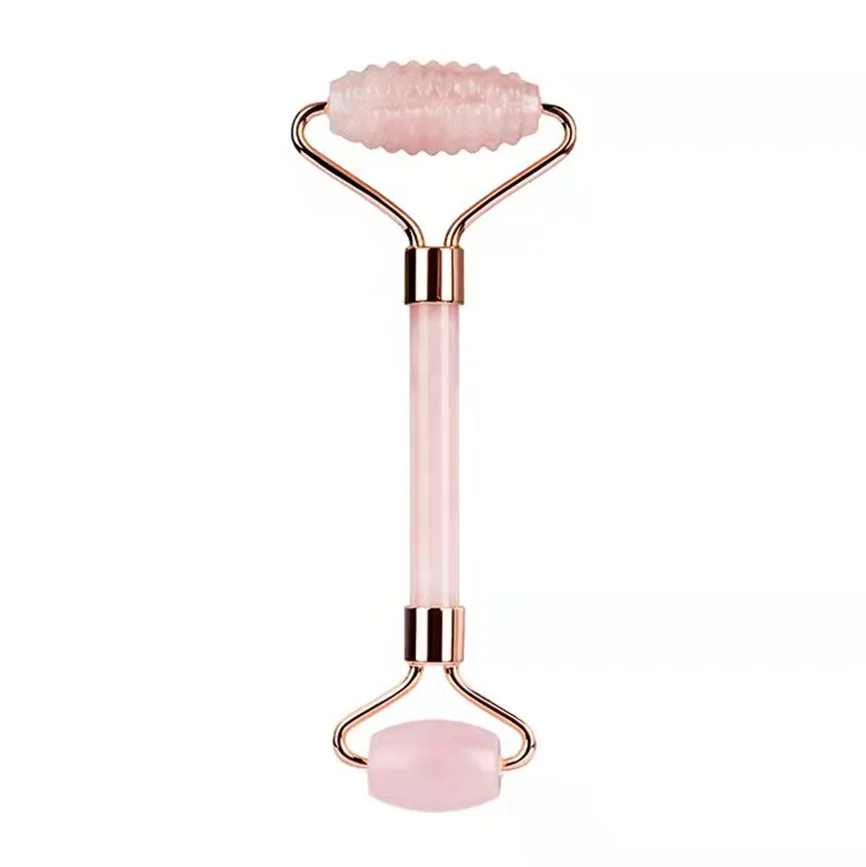 newest arrival pink jade roller top quality anti aging jade roller high quality facial jade stone 3d massage roller for face