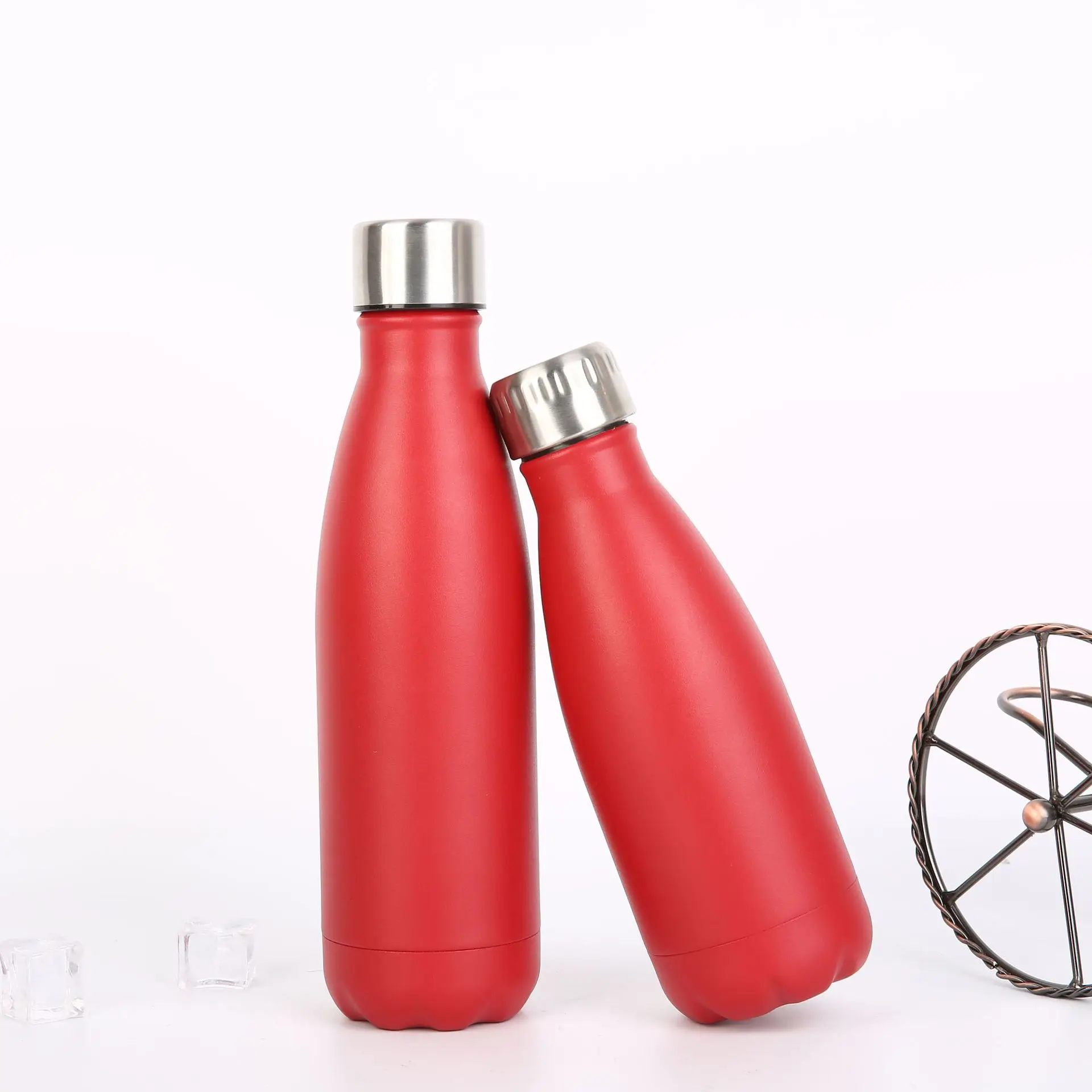 Wholesale  Vacuum Double Wall Insulated Stainless Steel Kids Cola Shape Drinking Sports Water Bottles with custom logo