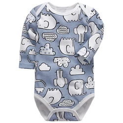 Professional factory baby rompers bodysuit 100% cotton long sleeve boys rompers