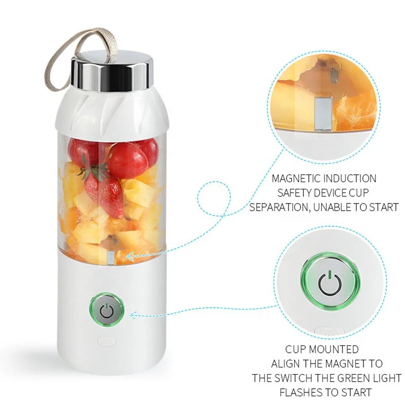 Creative Portable Electric Mini Juicer Cup USB Rechargeable Plastic Fruit Blender Juice Extractor Food Processor Mixer