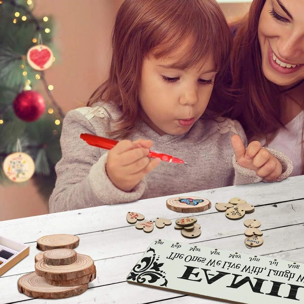 День рождения Семейный календарь юбилей деревянной стене висит доска для украшения дома, Настенный декор