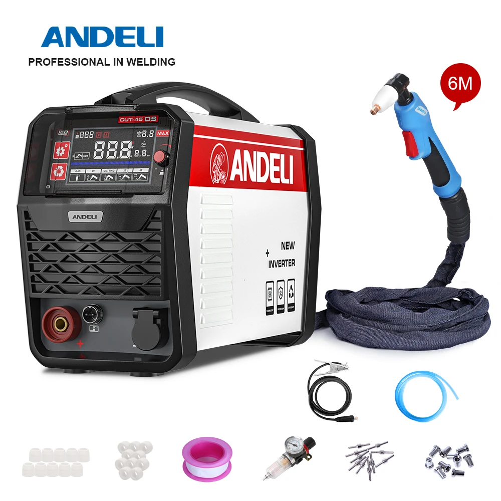 ANDELI  2024 New Arrival 110V/220V LED   CUT45D HF CUT 15MM Plasma cutter machine