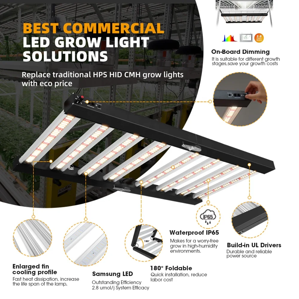 Easy Mounting Vertical Rack Farming White Full-Cycle Cultivation Broad Spectrum 420W Led Grow Light Bar For Rack