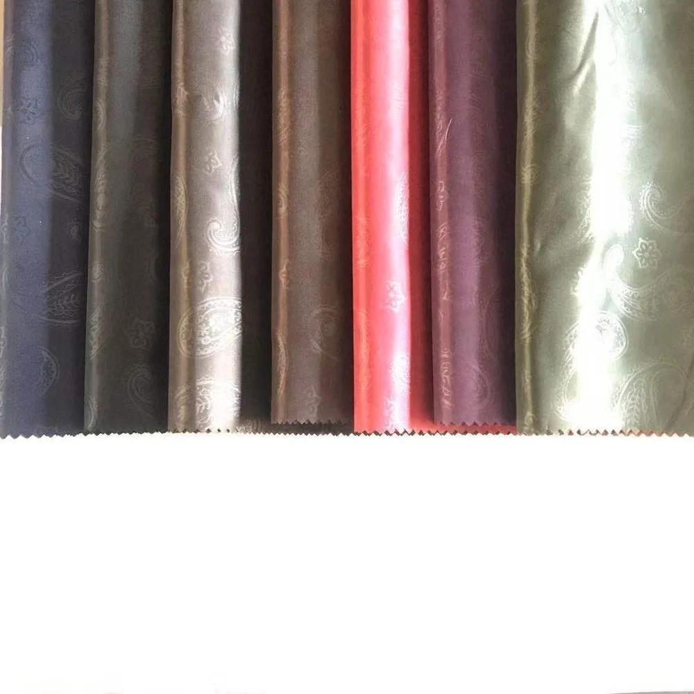 190T 210T Embossed Polyester Taffeta Lining Fabric 53GSM Dobby Design For Garment