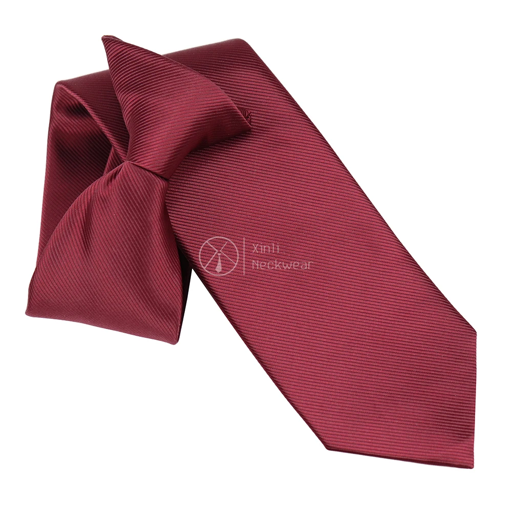 Manufacturer Cheap Microfiber Woven Security Uniform Necktie Hot Selling Red Navy Mens Clip On Tie