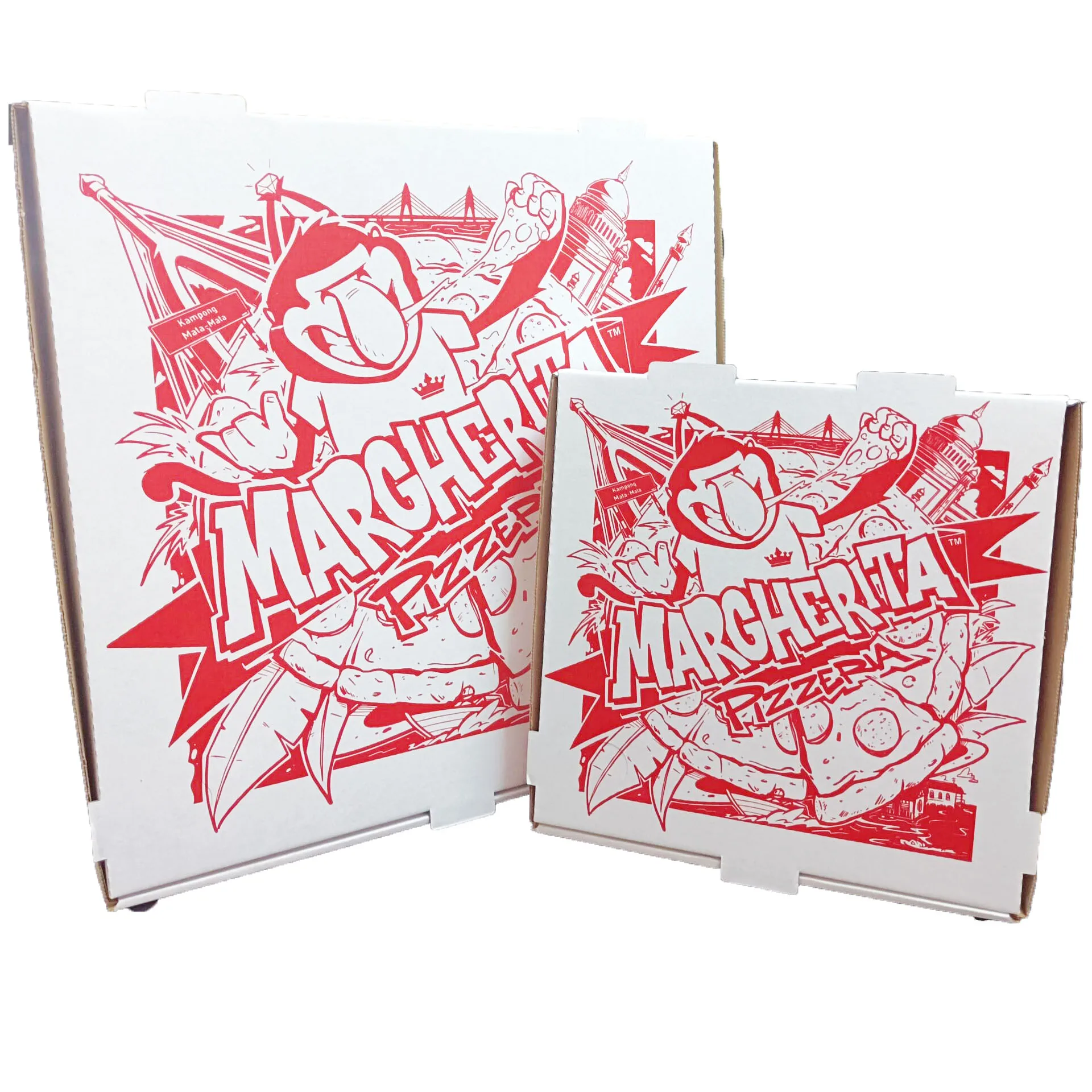 SP2783 Custom Advanced Corrugated Pizza Box 7/8/9/10/12 Inch Custom Printed Take-Out Packaging Wholesale for Food Industry