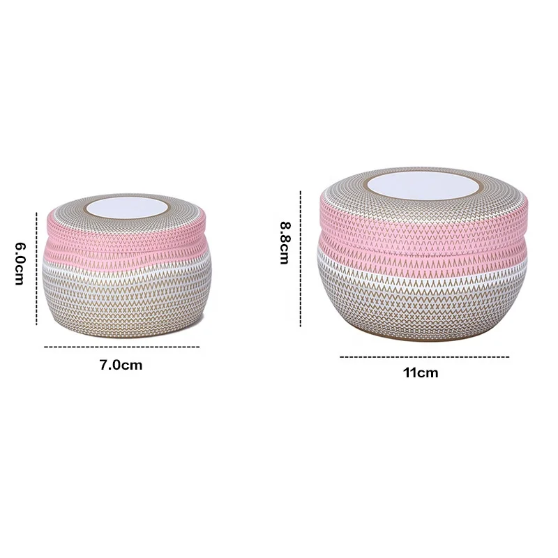 Customize Metal Container Green Empty White Plain Paint Tin Can Candle Jars Holders 8oz Candle Tins with Lid 4 oz