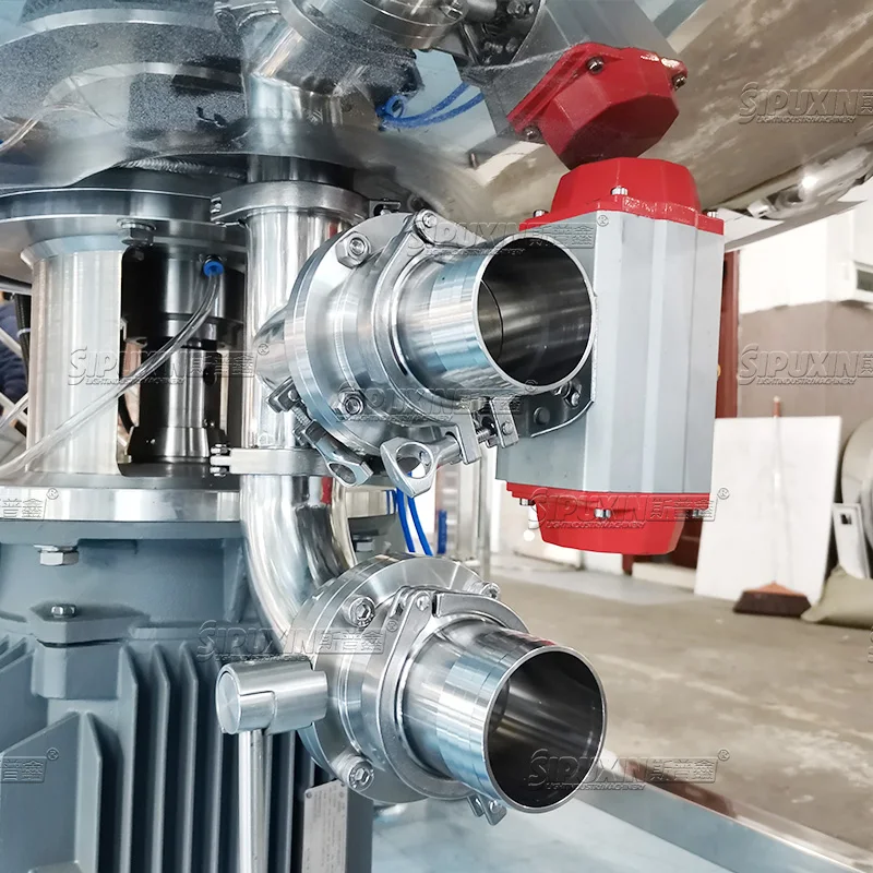 2T Fixed Type  Steam Heating Homogenizing Emulsifying Machine For Making  Cosmetic Lotion