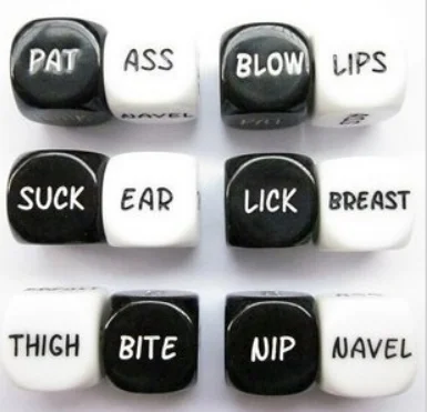 6PC/set 6 Sides Cube Adult Couple Love Dice Position Fun Sexy Party Games Red Erotic Sex Dice Set