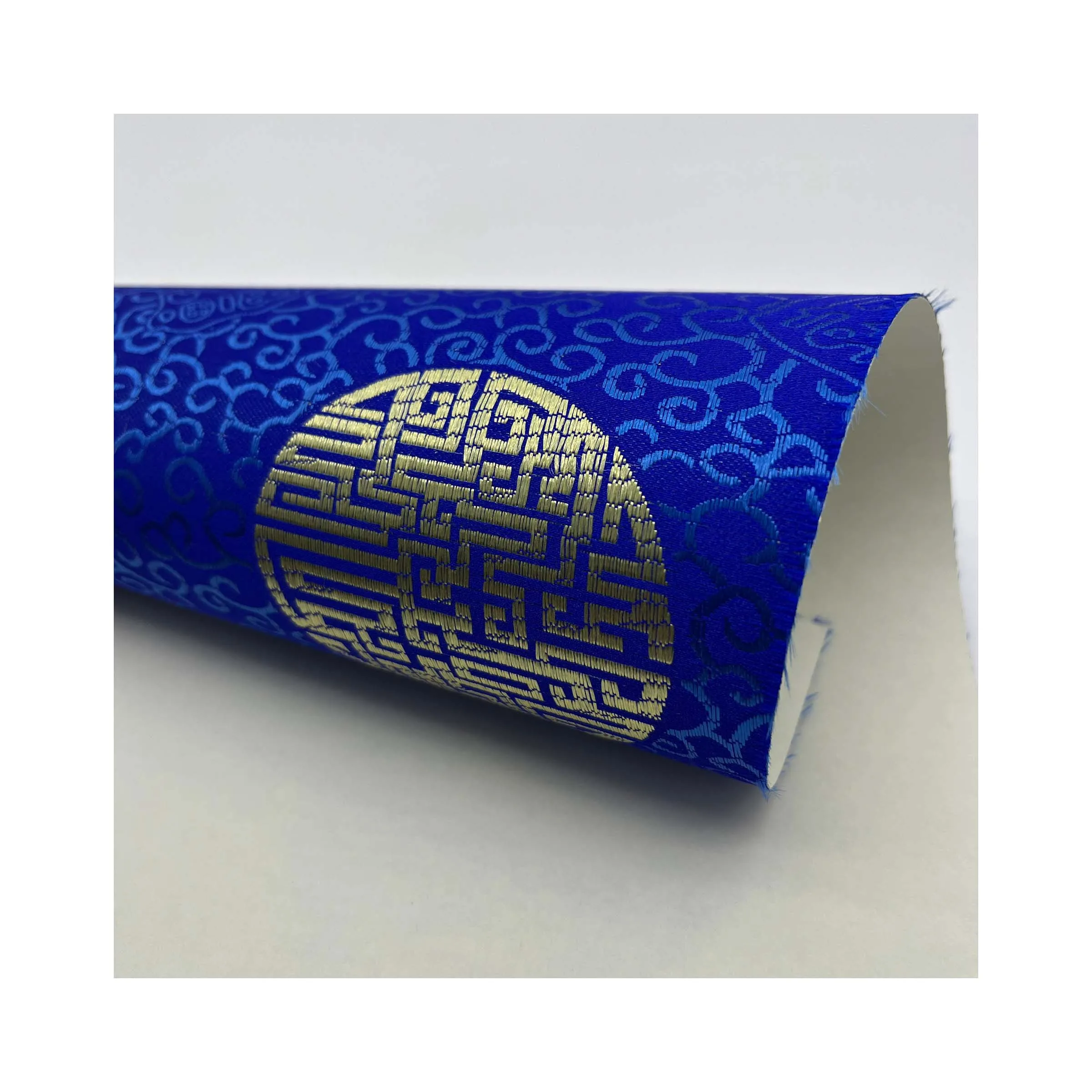 Factory direct batch of Chinese style Fu character fabric pattern composite paper for ancient brocade box packaging
