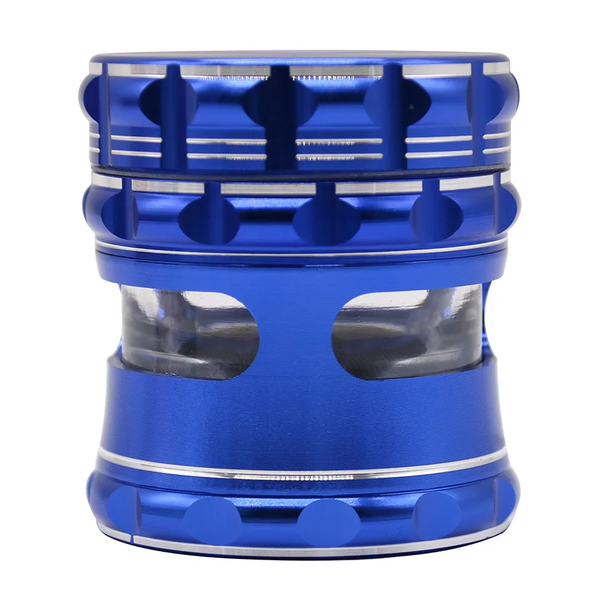 
factory direct Weed grinder goscig waist shape aluminum alloy 4 parts weed grinder herb crusher grinder 