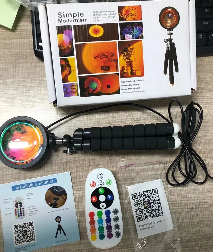 2021 Новое поколение лампа для захода солнца проекция с 16 видов цветов ночник лампа как рождественские подарки лампа для захода солнца