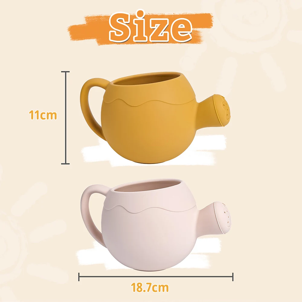 TYRY.HU Silicone Beach Pot Baby Toy Outdoor Portable Sand Watering Can BPA Free Watering Can Summer Beach Toys