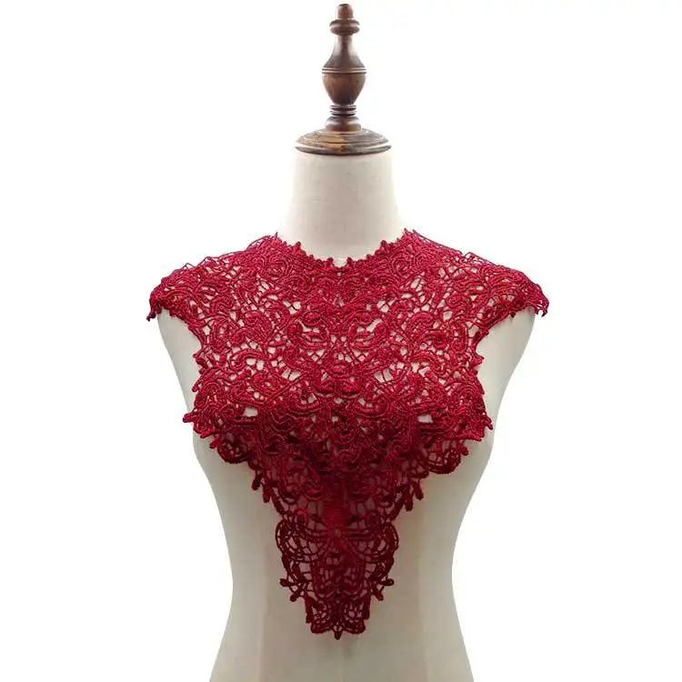 100% Cotton Embroidery Crochet Lace Neck Collar For Garment wholesale L02