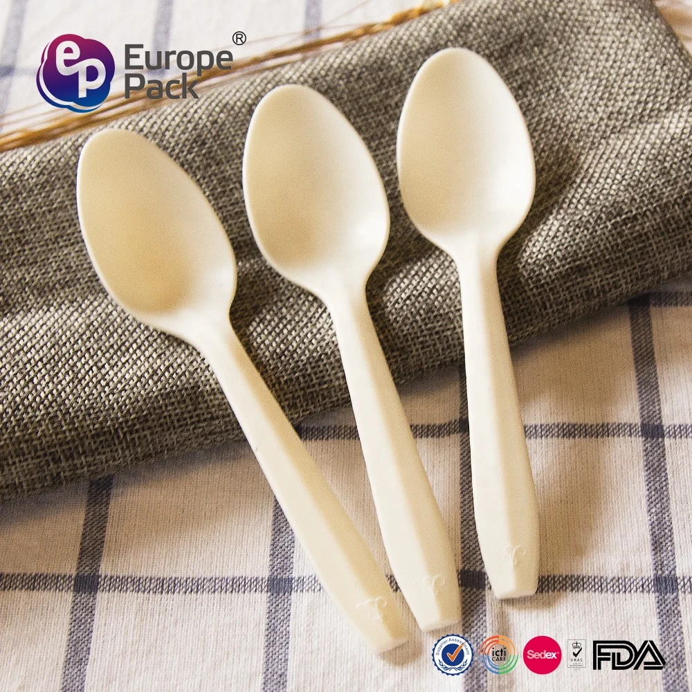 
Inflight disposable cutlery nature plastic chinese soup spoon for sale 