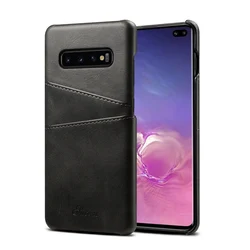 Card Slot Pocket Shockproof Back Cover PU Leather Case for Samsung S10 Plus S10E S9 S8 S20 S21 Ultra Note 20 10 9 8
