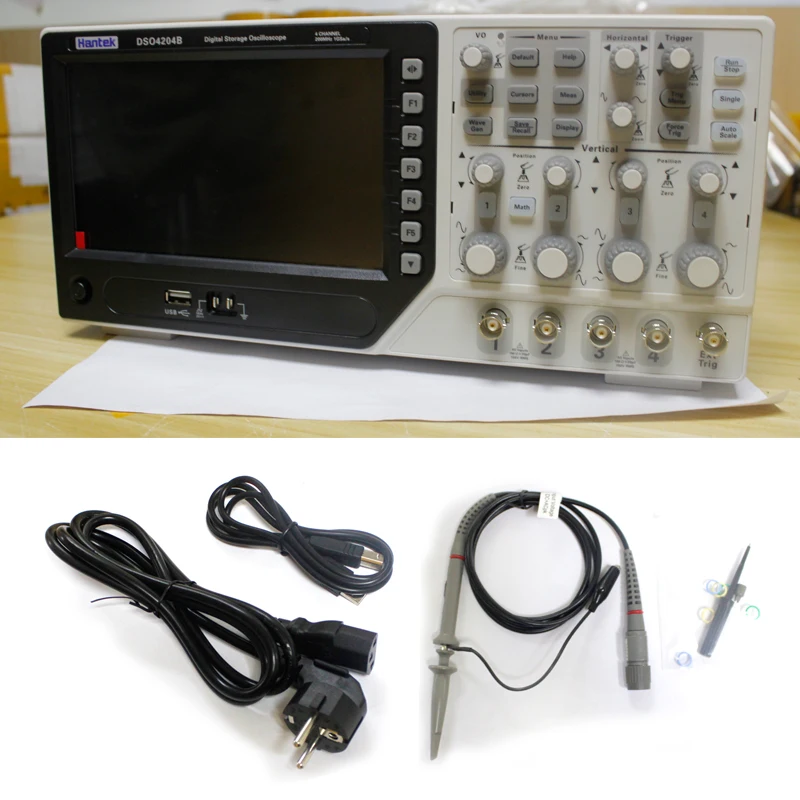  Hantek DSO4204B USB 4 аналоговых канала 200 МГц 1 Гвыб/с цифровой