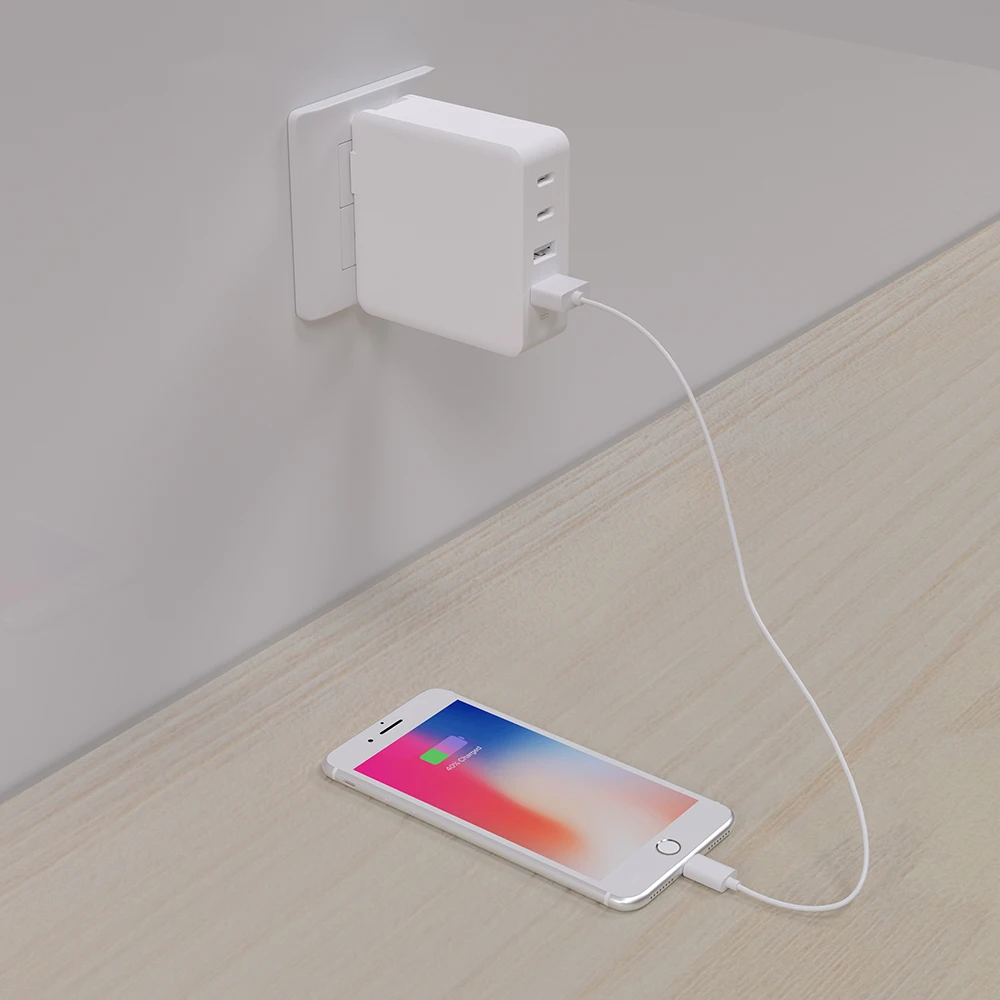 Большая сила Великобритании/ЕС/США Plug 65 Вт 100W 120W 150W Ган PD USB-C зарядное устройство для мобильного телефона ноутбука быстрое