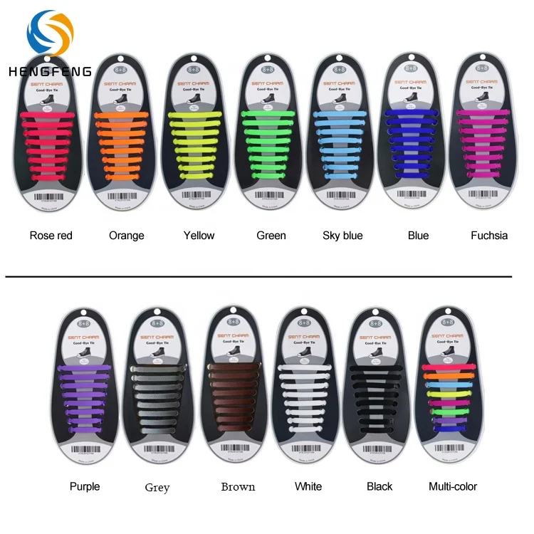 easy premium plastic elastic laces shoestring quick lace lazy stretch No Tie silicone shoe lace