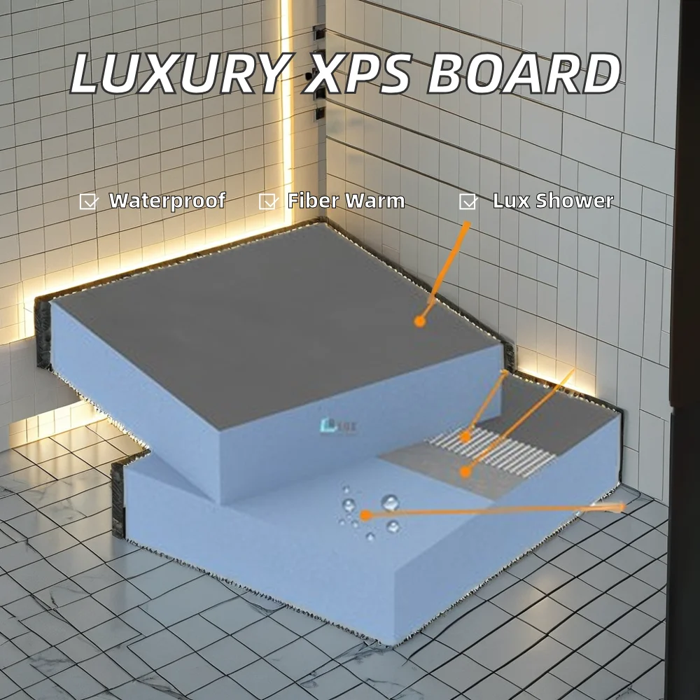 Water Resistant XPS Tile Backer Board 6mm/10mm/12mm/20mm~100mm Sandwich Panels for Wall & Bathroom Made of Polystyrene Foam