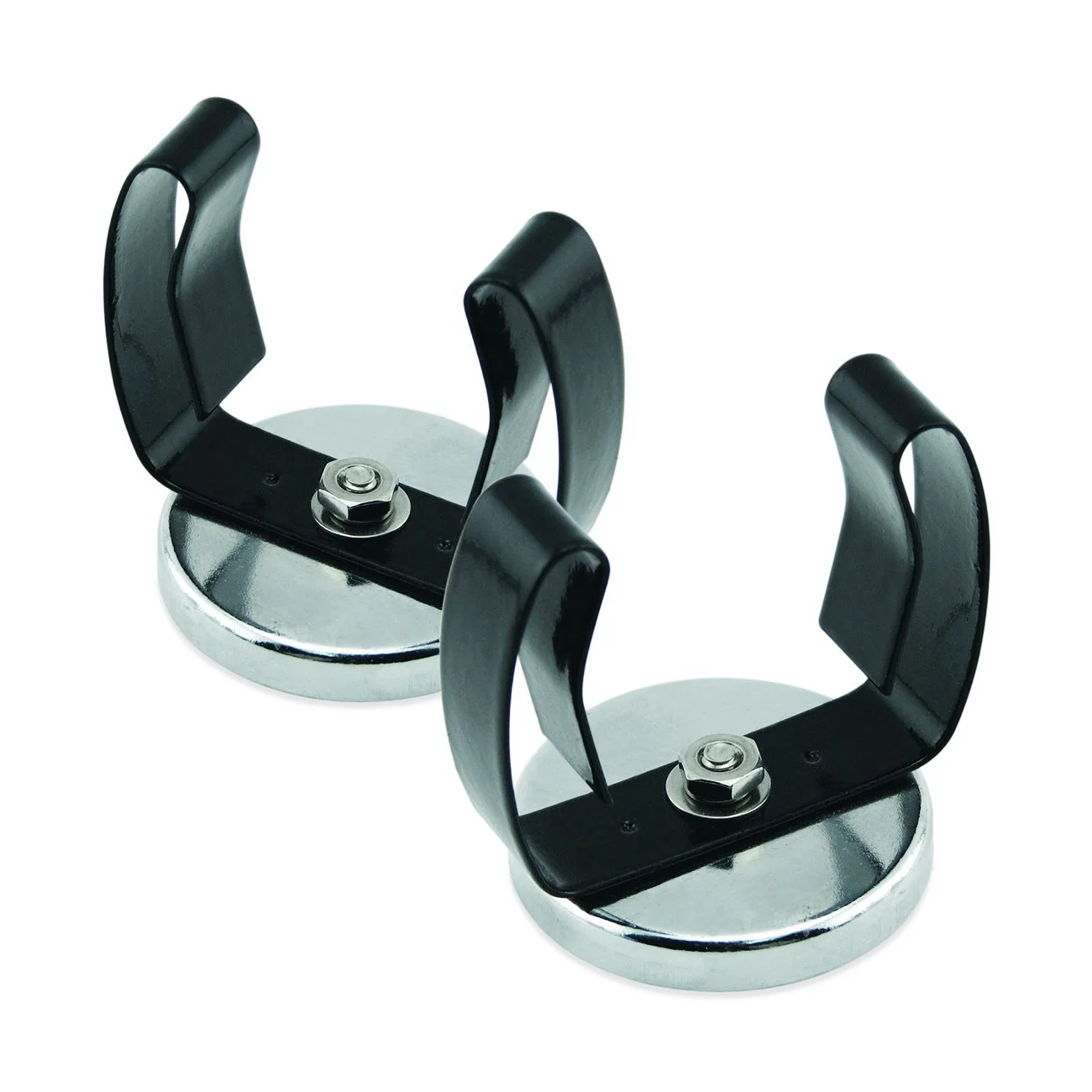 Ferrite Magnetic Hook Clip RB50  RB60 RB70 RB80  Round Base Magnet Fastener with Sliver Steel Clip
