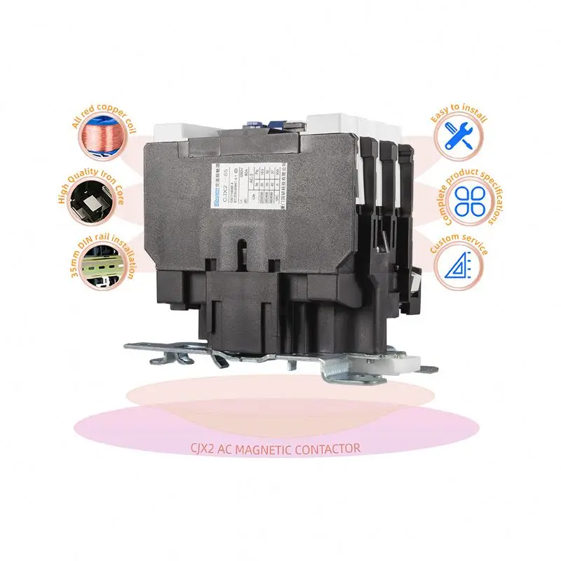 Контактор переменного тока 380 В, контактор напряжения катушки 80 А для коммутационного шунтирующего конденсатора