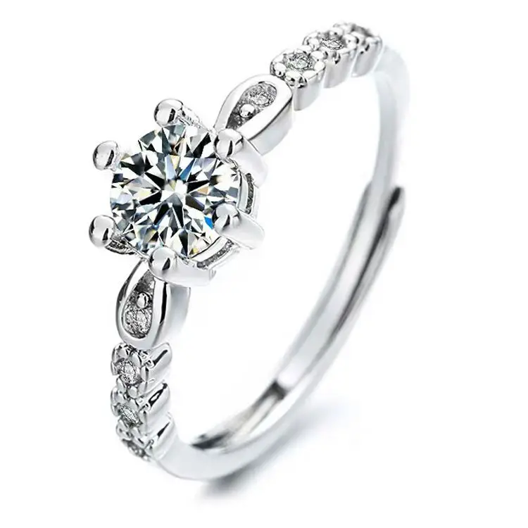 Weeding Ring Gold Wedding Sets Woman Open Pearls Mini Cooper Crossover Spares Rings 925 Silver Heart Shape