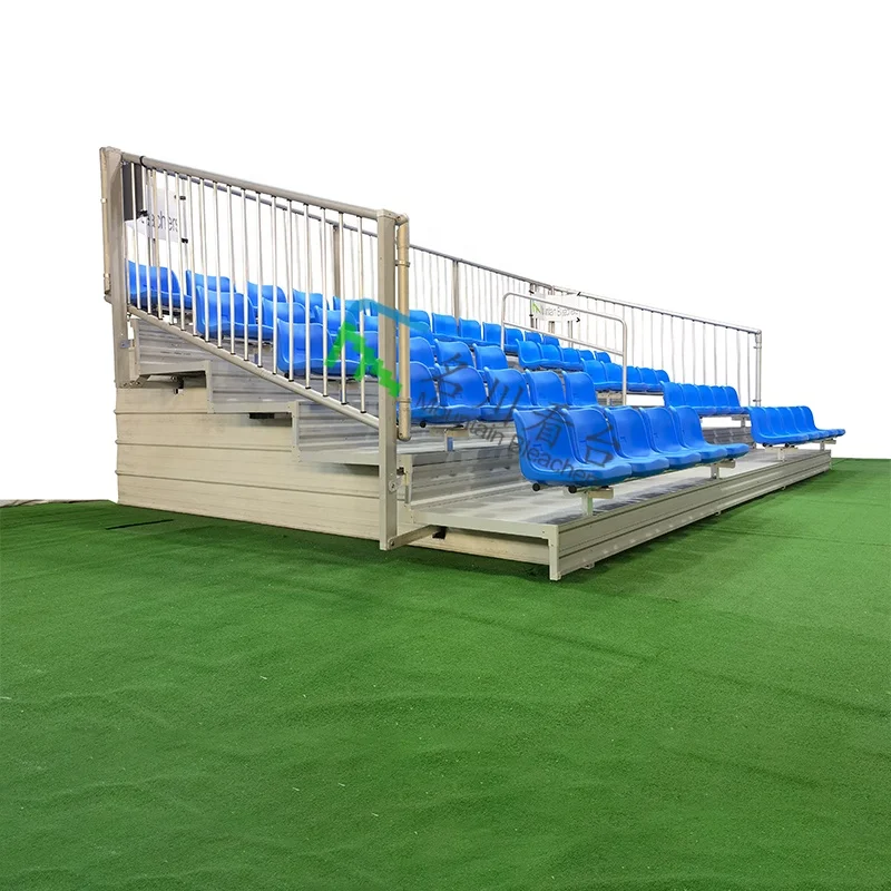 5 Rows Bleachers Seating Tribunes Metal Bleacher Aluminum Grandstand With Stadium Seat
