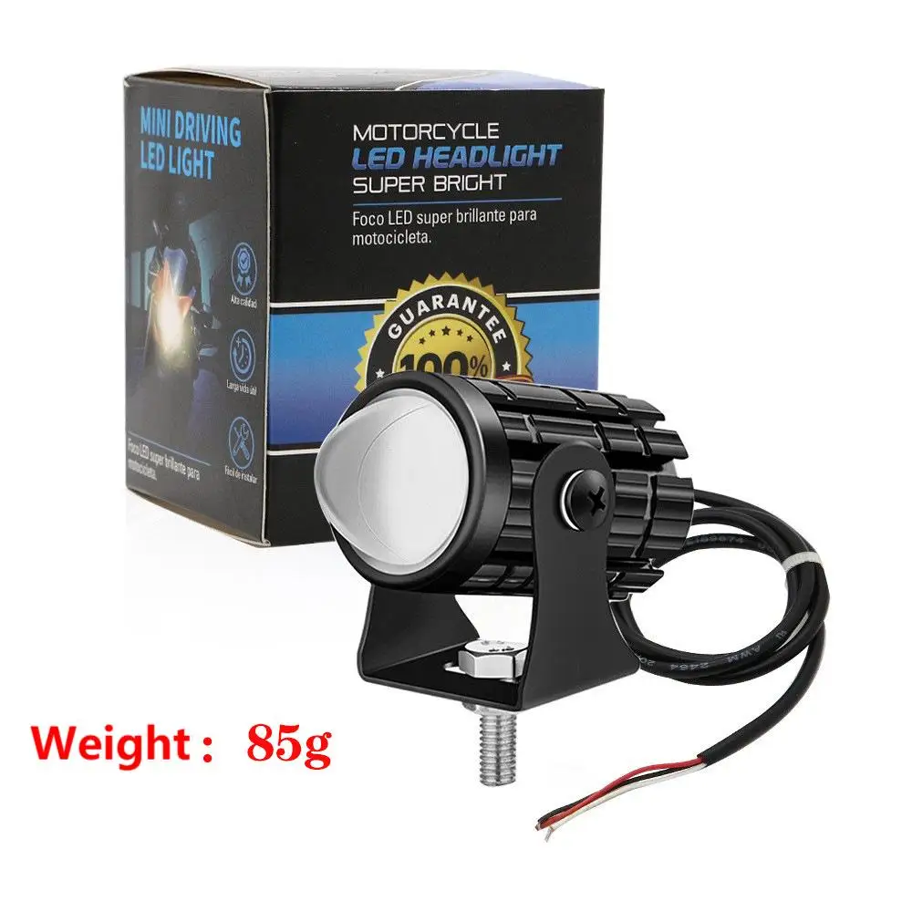Hot-selling 12-80V Automobile and Motorcycle two-color led spot lamp universal modified waterproof fog lamp projector lens