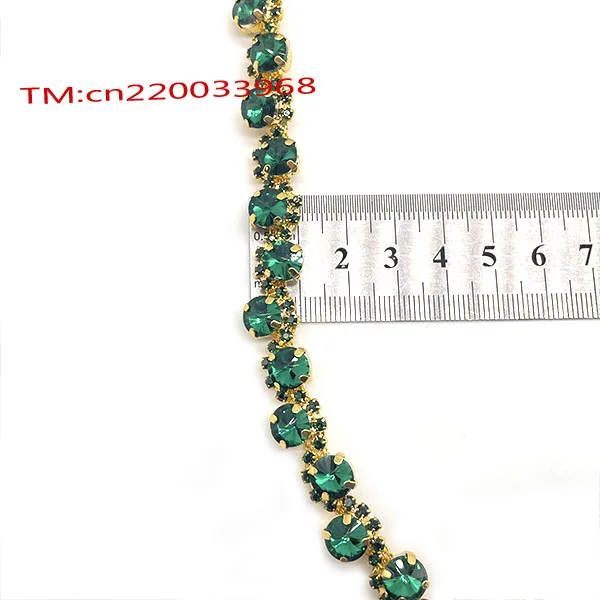 New arrival 10mm Diamond Trim Belt Women Accessories Lady Dress Jewelry Emerald Green Bridal Rhinestone Belly Chains for Wedding
