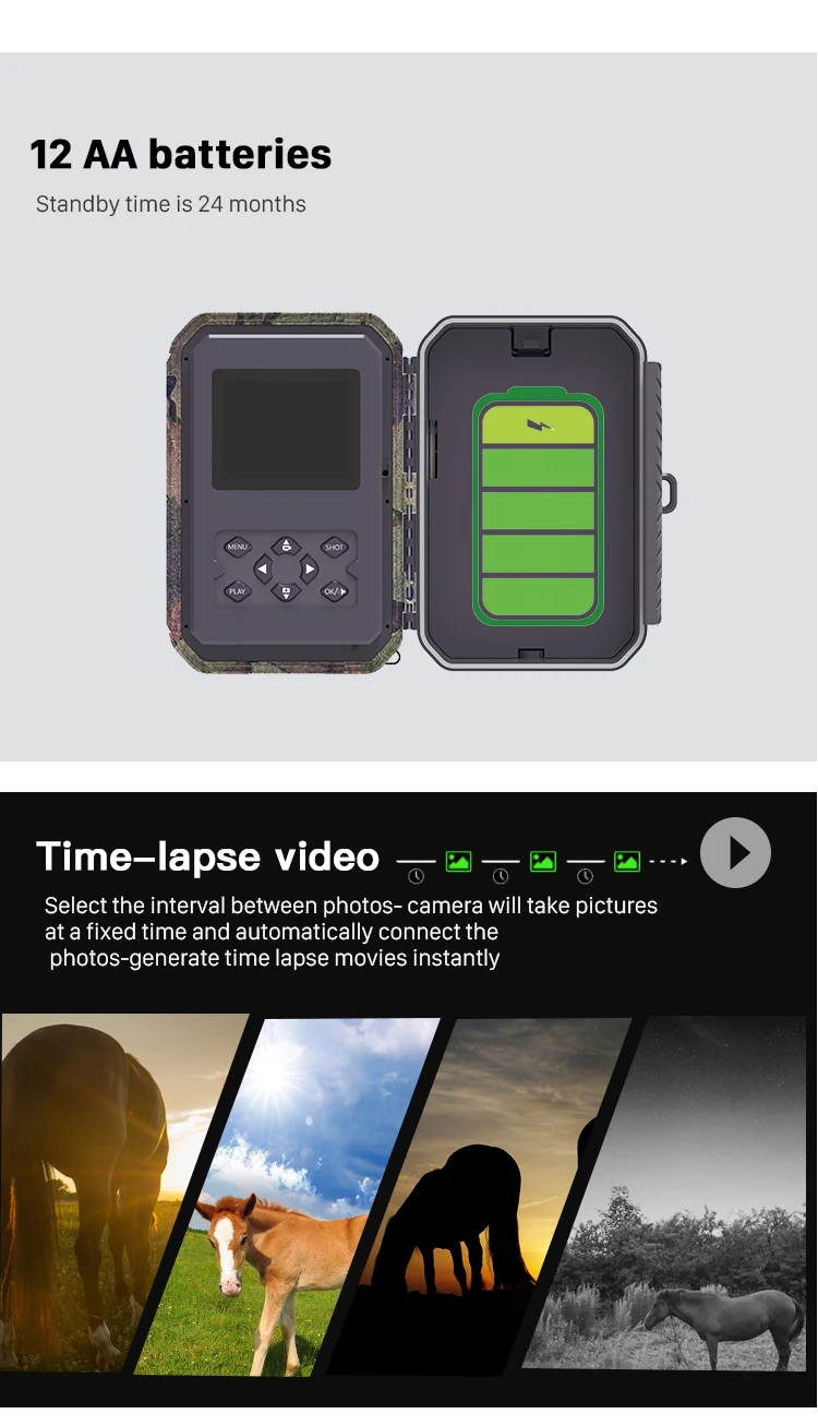 HB561 wild animal observation camera night trap hunting trail camera muddy game camera sound playback can be up to 2000m away