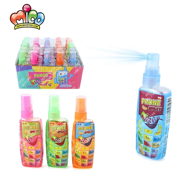 30ml Mobile Phone Shape Fruit Flavor Spray Liquid Candy For Kids