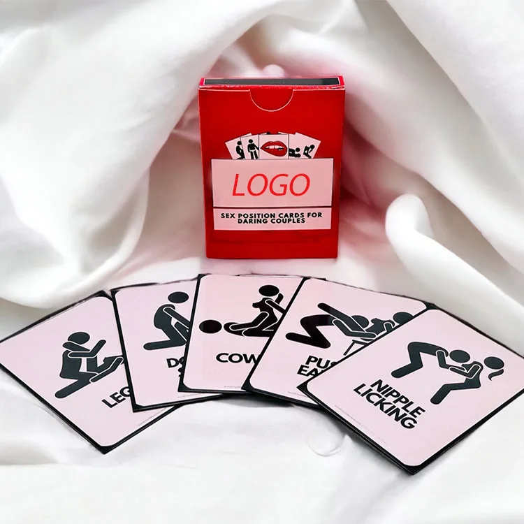 Customizable Adult Poker Playing Cards Printed Sexual Action Entertaining Educational Paper Game Cards Bedroom Commands Logo