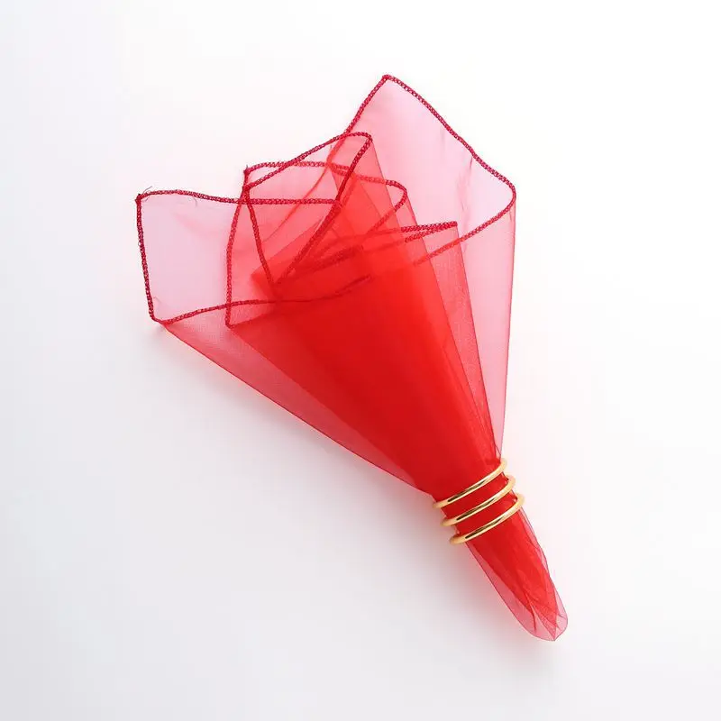 Custom New Design Organza 45x45cm Napkins Tablecloth Table Mat For Wedding Western Restaurant