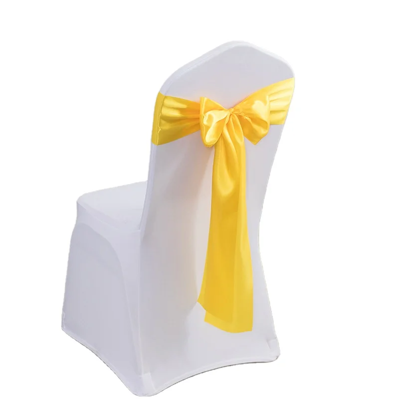 Chair Sashes Set Wedding Decoration Blue Knot Bow Events Party Belt Supplies Cover Decor Teal Mariage Seat Satin Ribbon