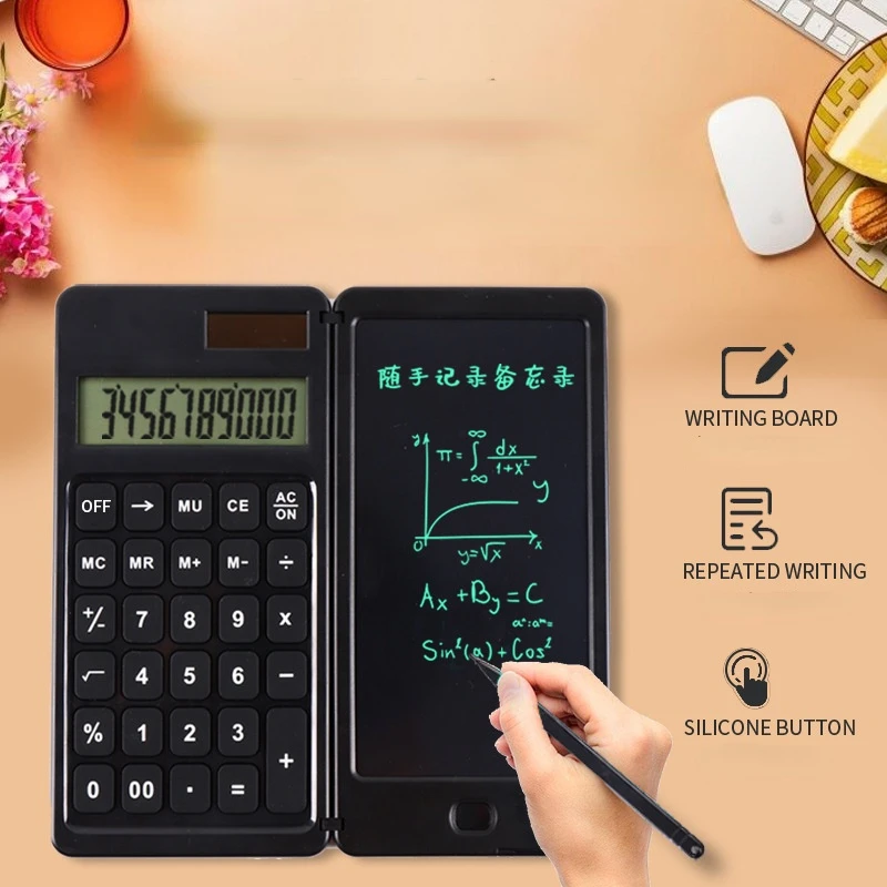 Student Solar  Calculator Writing Tablet Portable Smart LCD Graphics Handwriting Pad Board drawing tablet