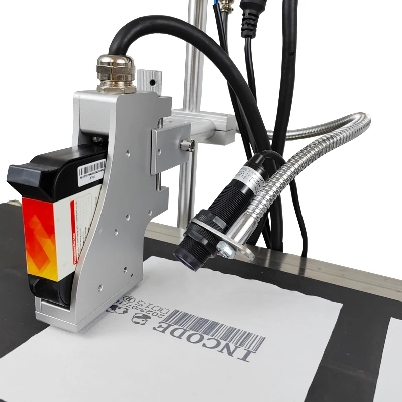 INCODE Barcode Head Print Expired Date Coding Machine TIJ Logo Printing Online Thermal Inkjet Printer for PVC PE Labeling