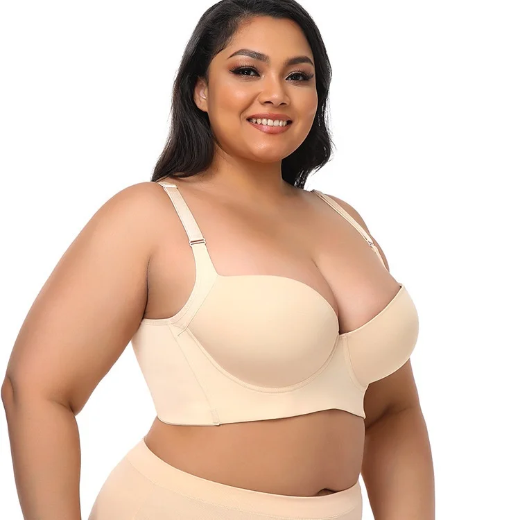 In- Stock Women Underwear Large Size Seamless Underwire Bra Push up Sports Bra Plus Size Bras