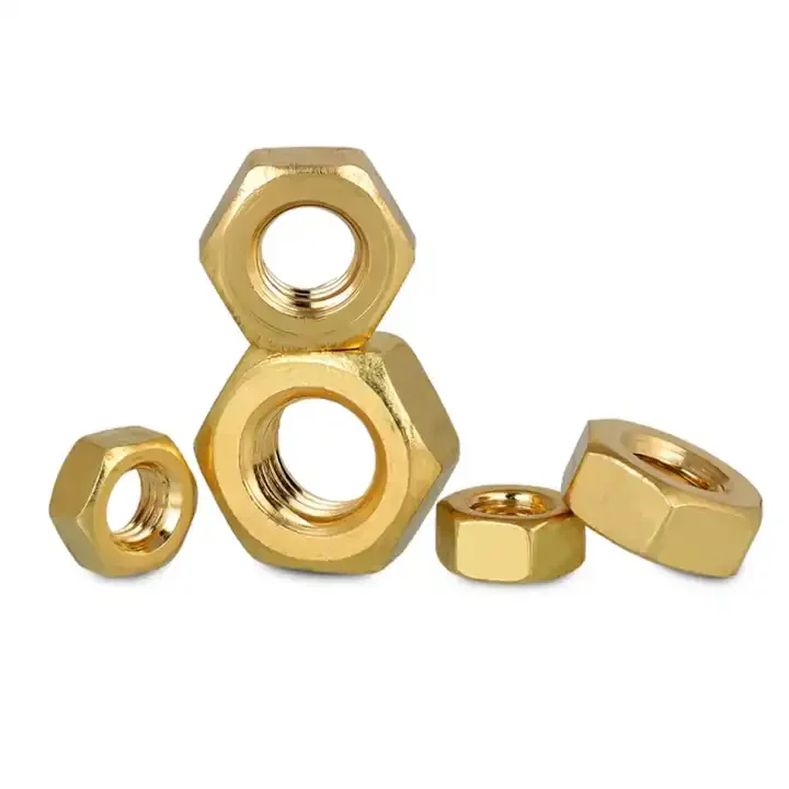 Tobo Group H59 H62 Brass Bronze Copper Alloy Steel Yellow Zinc Plating Coating Hex Hexagon Head Long Nut DIN934