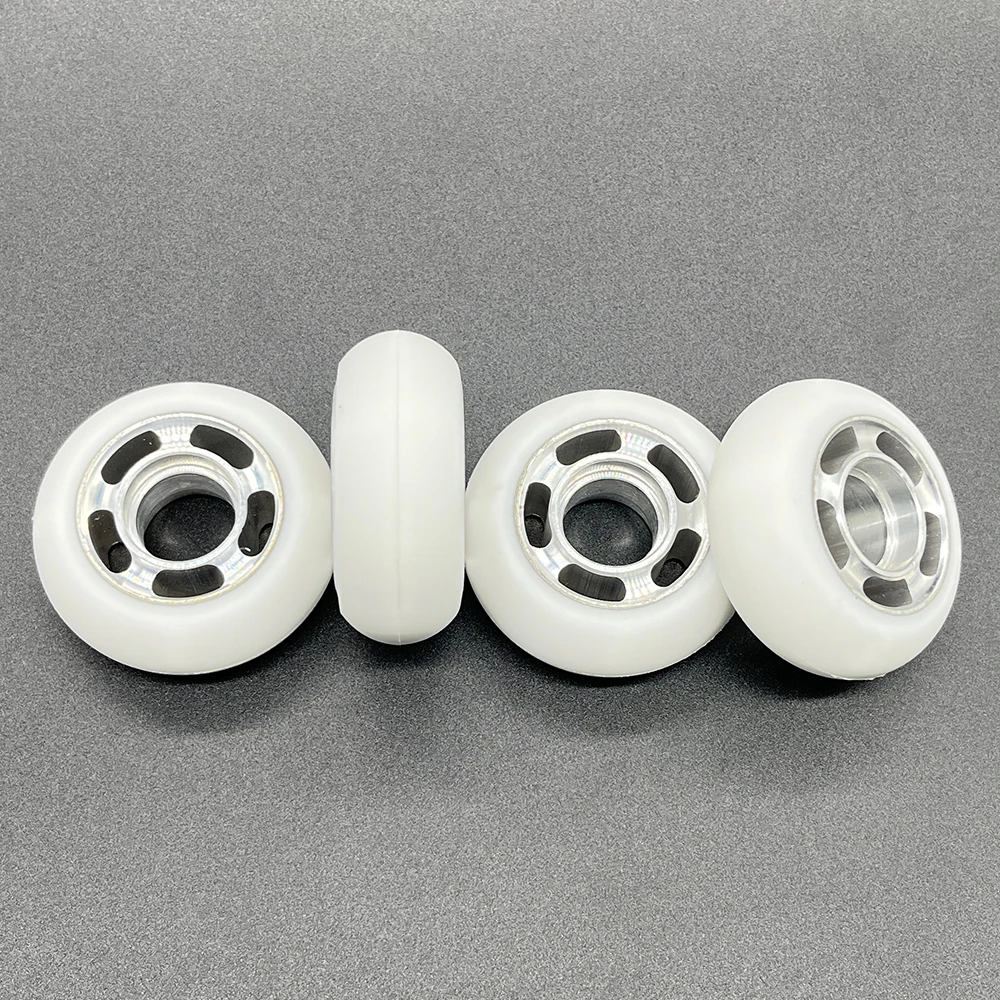 Aluminum alloy metal hub core high rebound PU casting skate wheel 60mm for stunt scooter with 608 bearings top end caster wheel