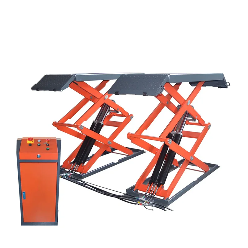 Fostar OEM USA CA NV TX DDP Price Flush Mount Design Penumatic Safety Release 3.5 Tons Full Rise Scissor Lift
