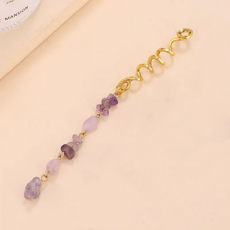 Crystal Dreadlock Multiple Styles Accessories Natural Stone Tassels Hair Jewelry for Braids
