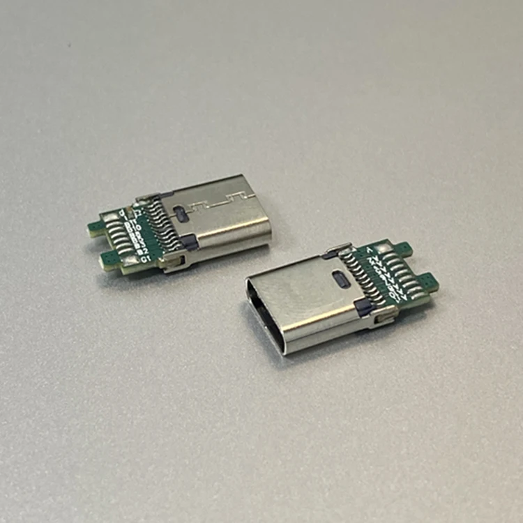 Factory manufacturer usb type c 3.1 female connector 24 pin with pcb 17 solder pads for extension cable