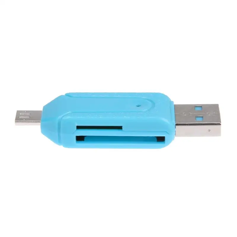 2 in 1 USB OTG Card Reader Universal Micro USB OTG TF/SD Card Reader Phone Extension Headers Micro USB OTG Adapter