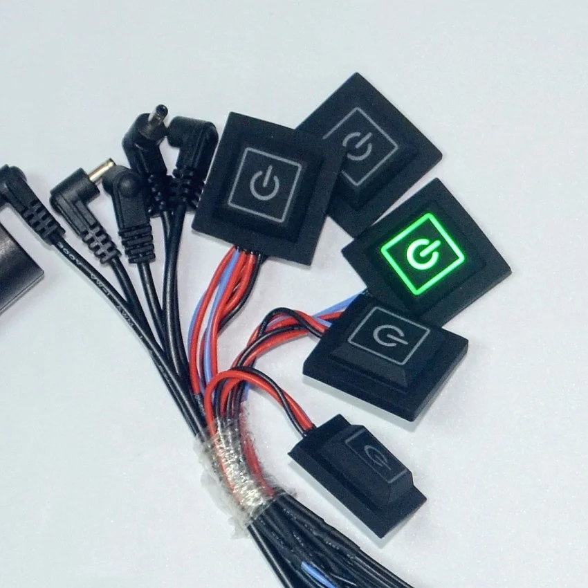 3.3v~16.8v LED Silicone Heated Vest Switch Button for Heated Clothes